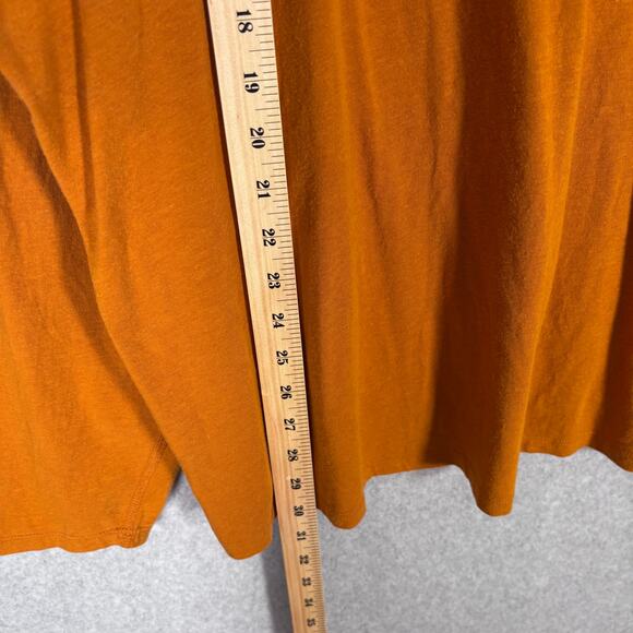 Ana Top 4X Mustard Jersey Knit Stretch Cotton Modal Basic Minimal Soft Everyday - Picture 5 of 8